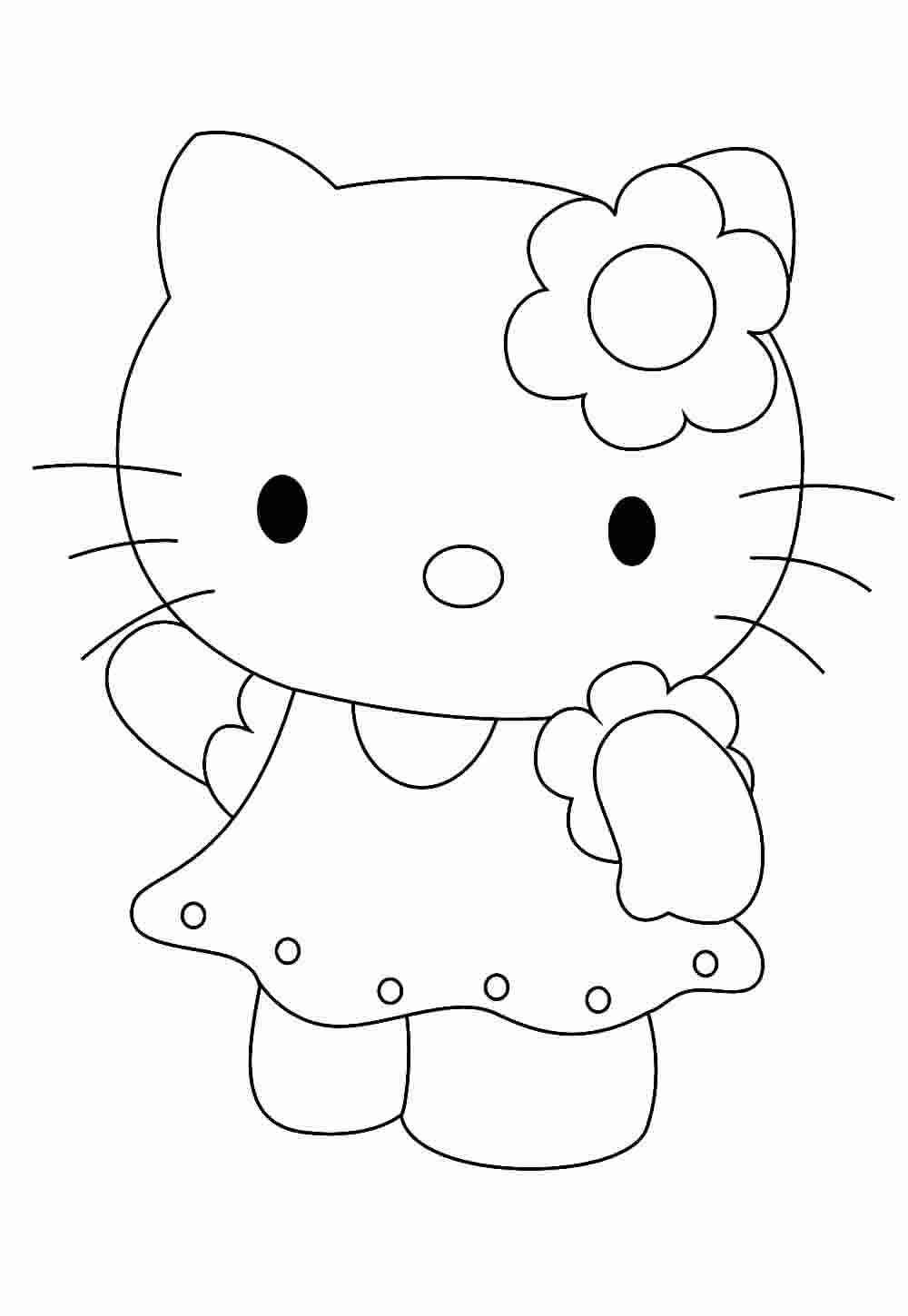 Desenho para pintar da Hello Kitty