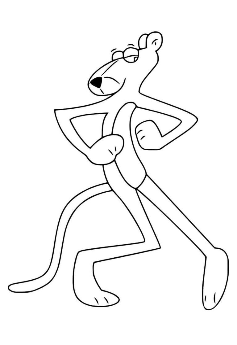 Desenhos da Pantera Cor de Rosa para Colorir - Tudo Para Colorir