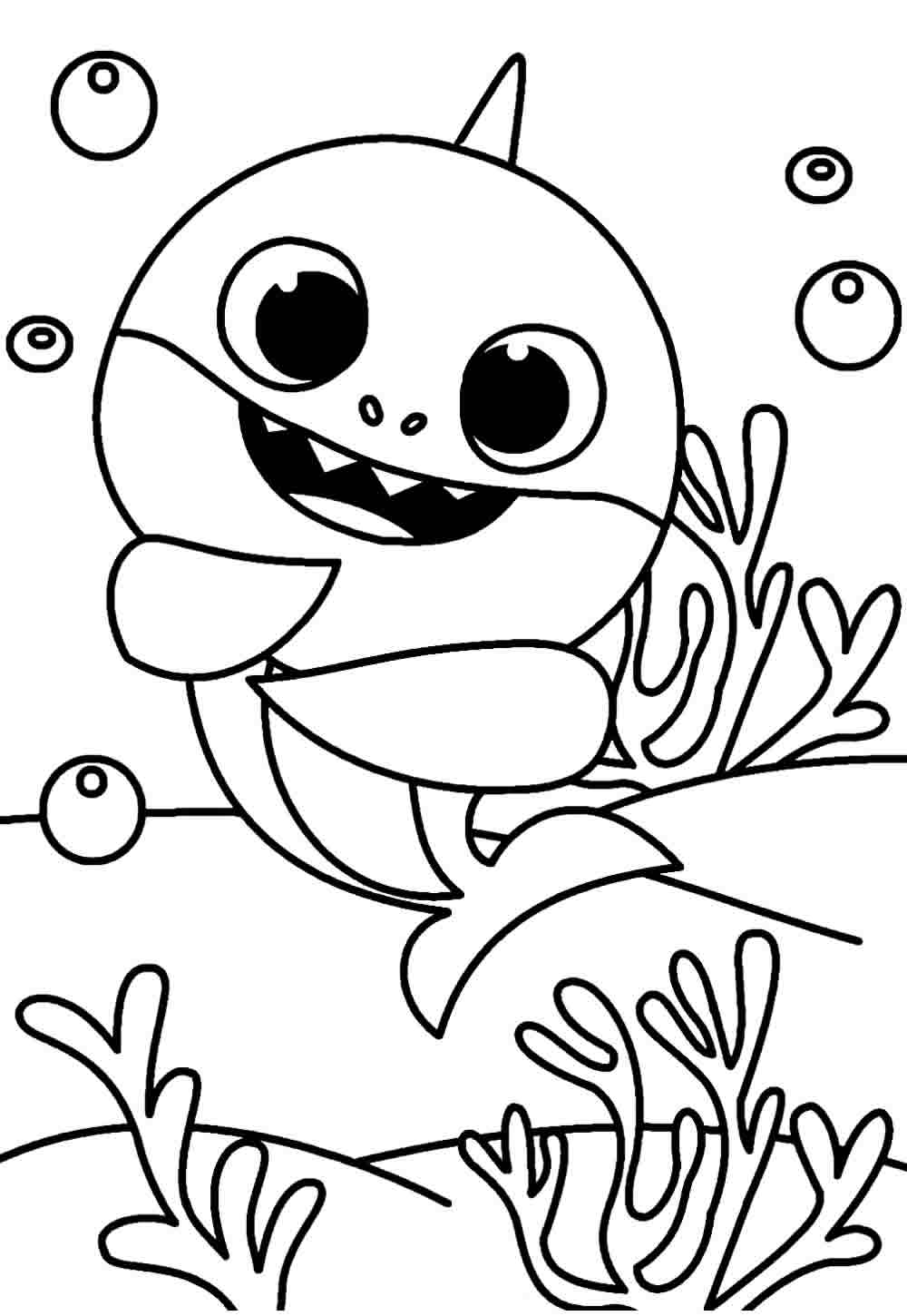 Desenho para colorir Baby Shark