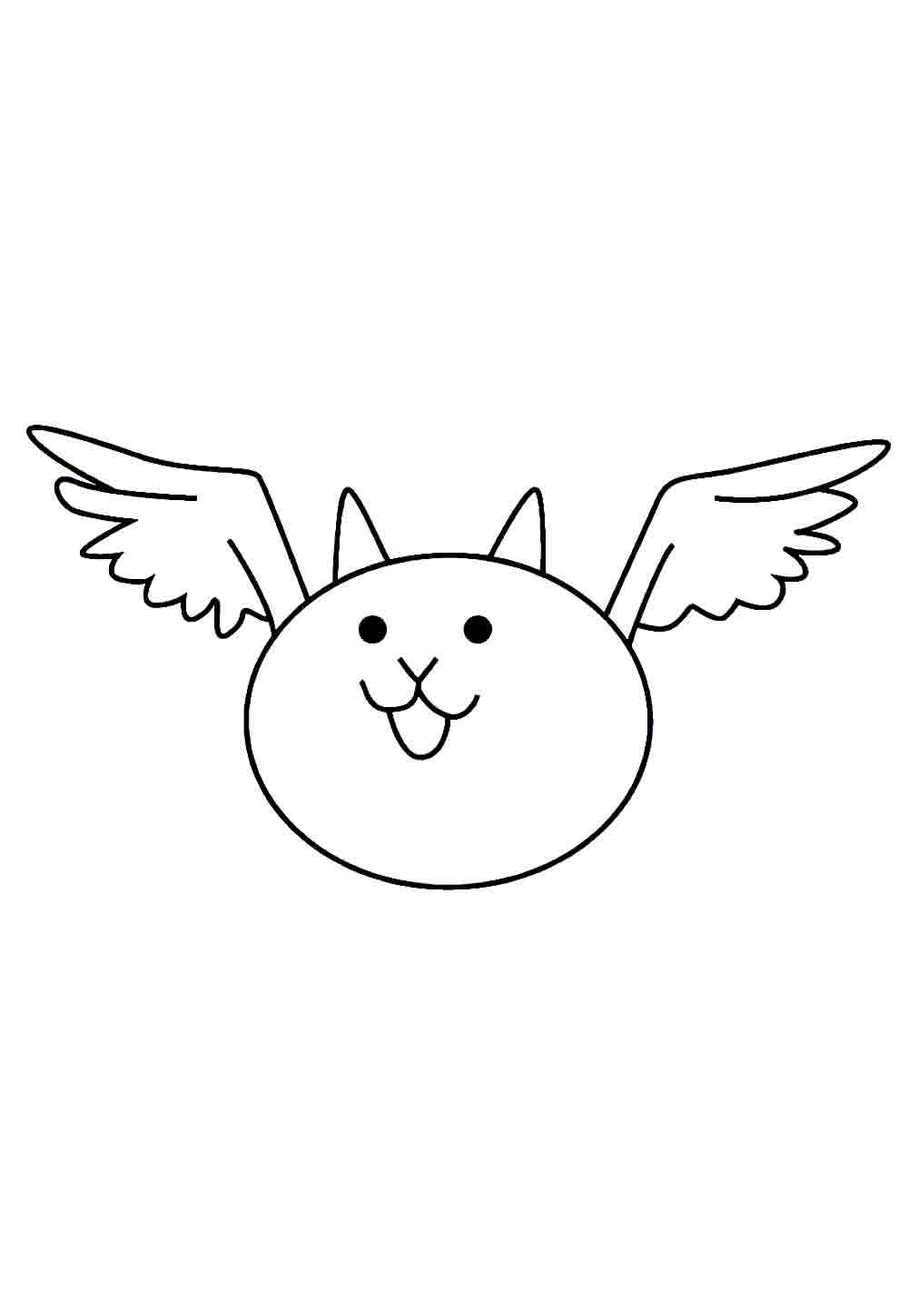 Desenho de Battle Kitty para pintar