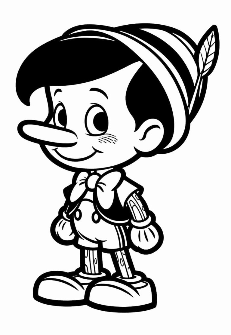 Desenhos de Pinóquio para Colorir e Pintar - Tudo Para Colorir