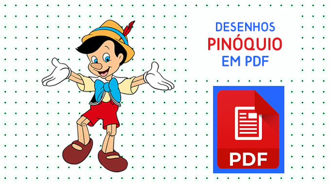 Desenhos de Pinóquio em PDF