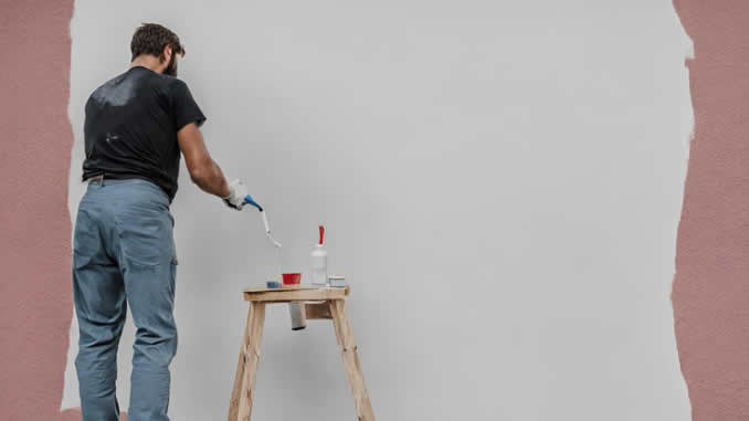 Preparando parede para pintar