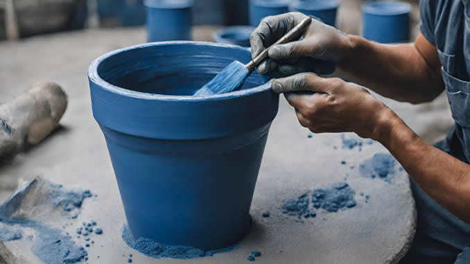Como pintar vasos de cimento