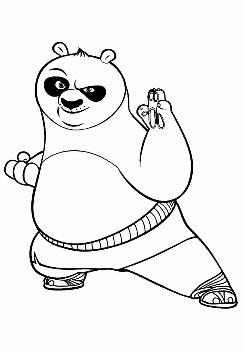 Desenho do Kung Fu Panda para colorir