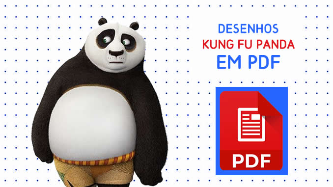 Desenhos do Kung Fu Panda em PDF