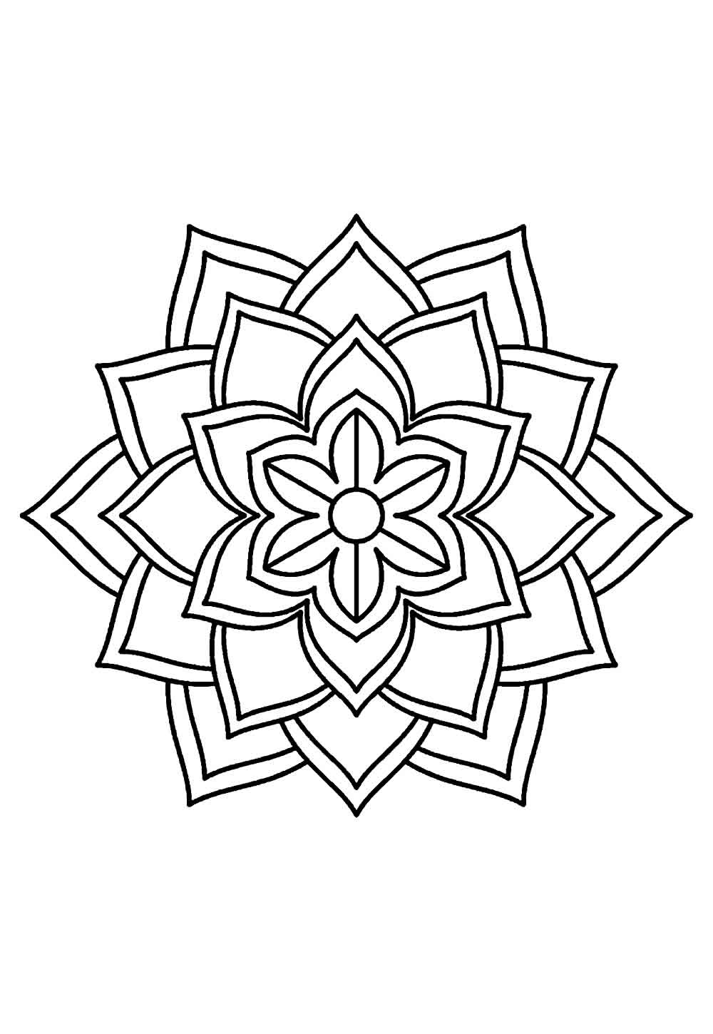 Desenho de Mandala para pintar
