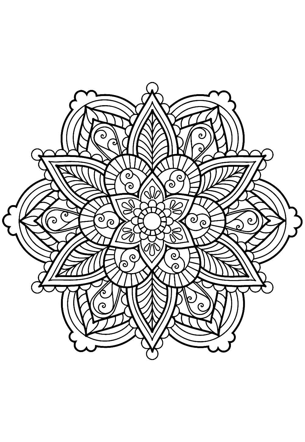 Desenho Mandala Colorir