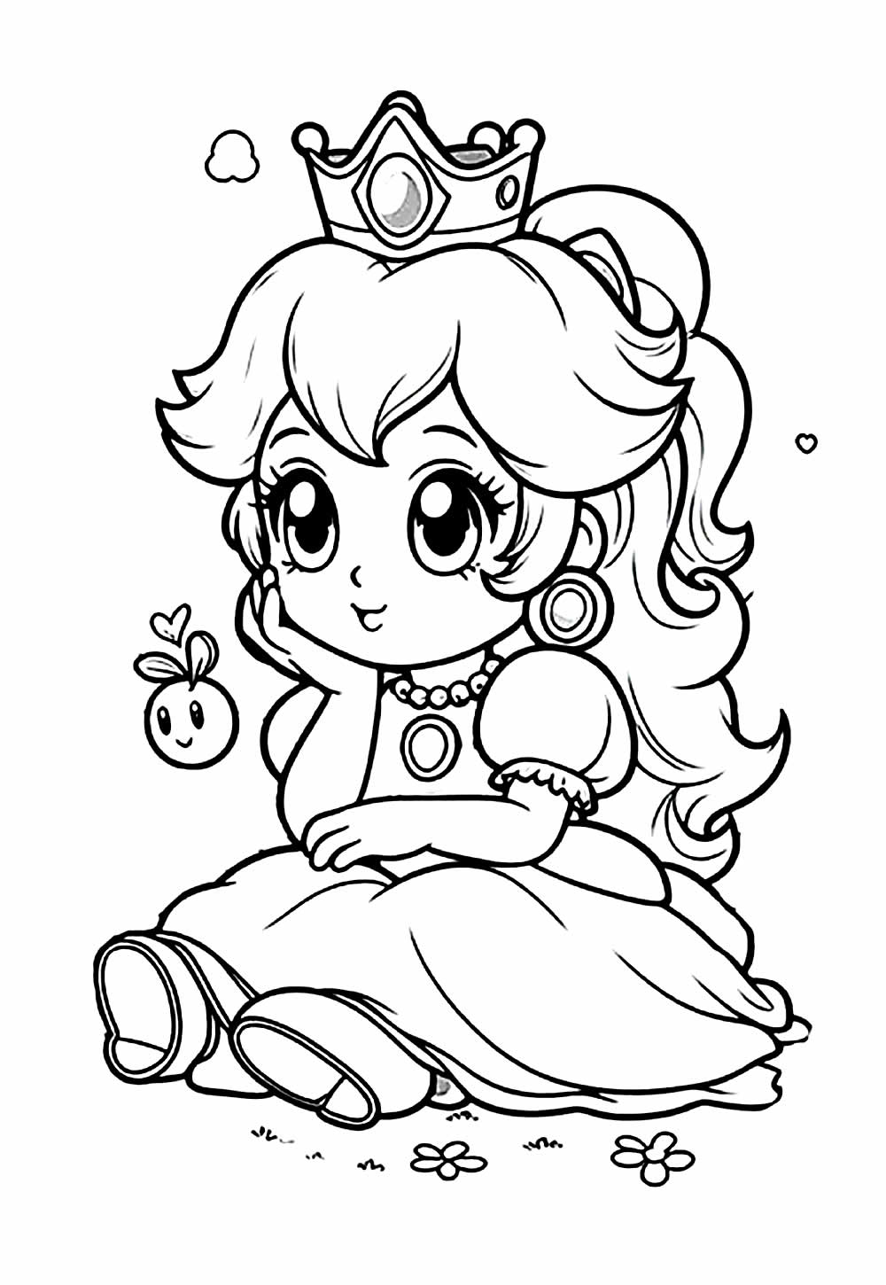 Princesa Peach Baby para colorir