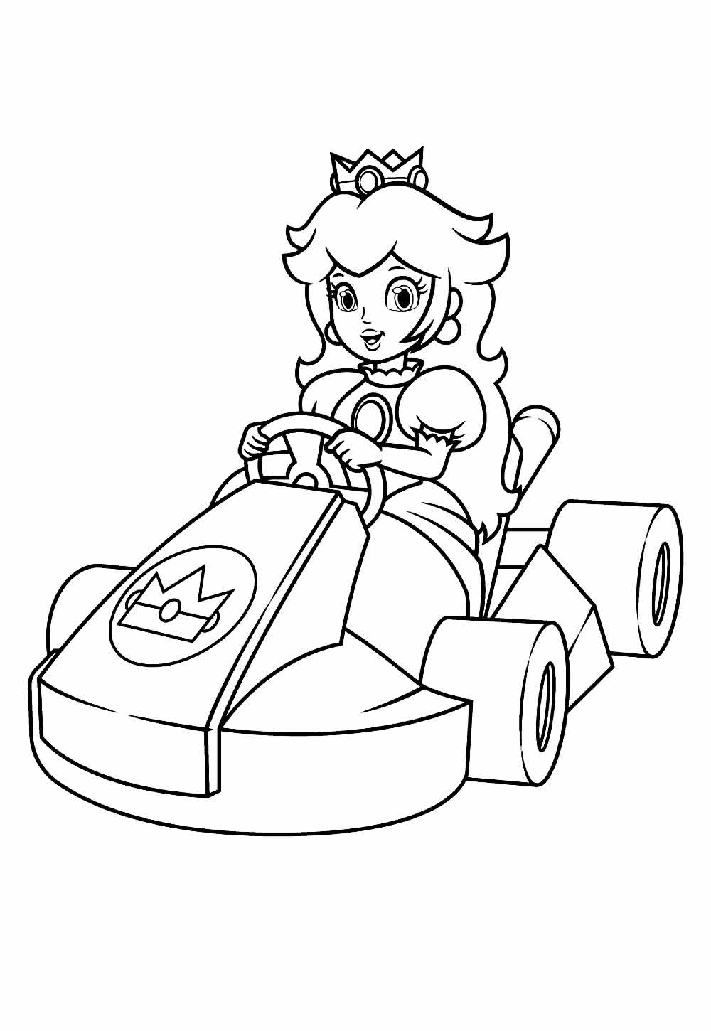 Desenho para pintar de Mario Kart