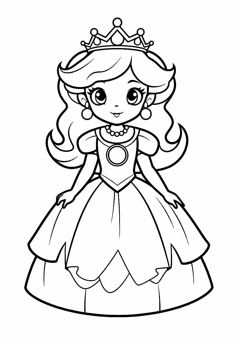 Desenho para colorir de Princesa