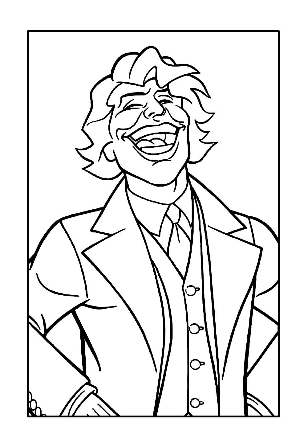 Desenho do Coringa para colorir