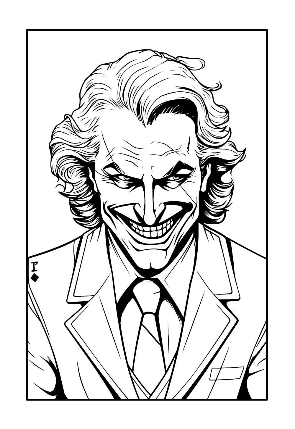 Desenho do Coringa para colorir