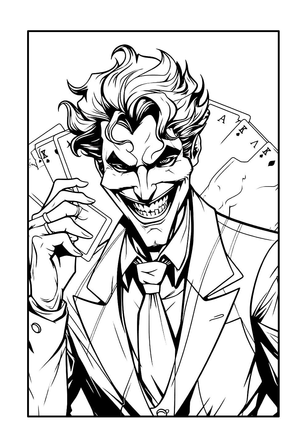 Desenho do Coringa para pintar