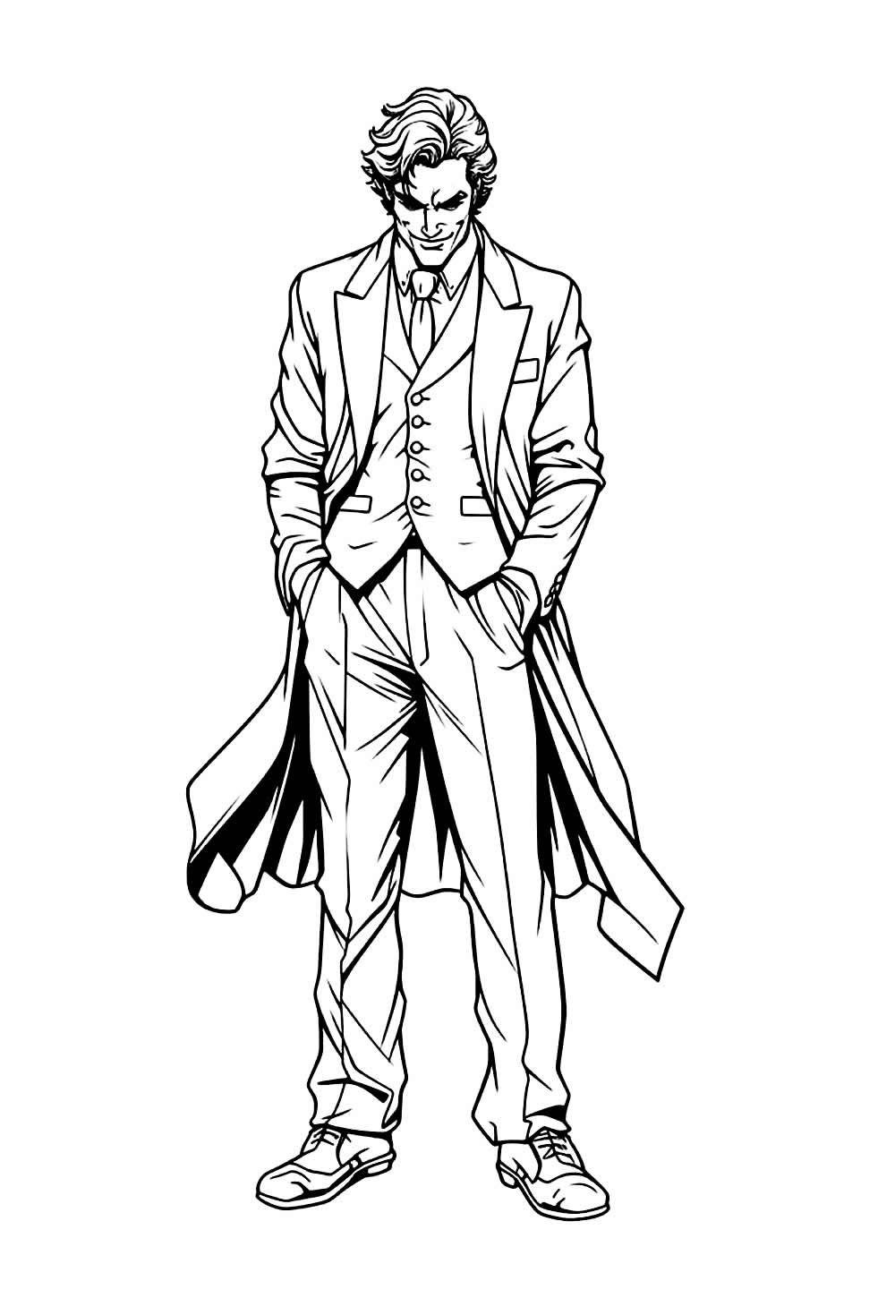 Desenho do Coringa para colorir
