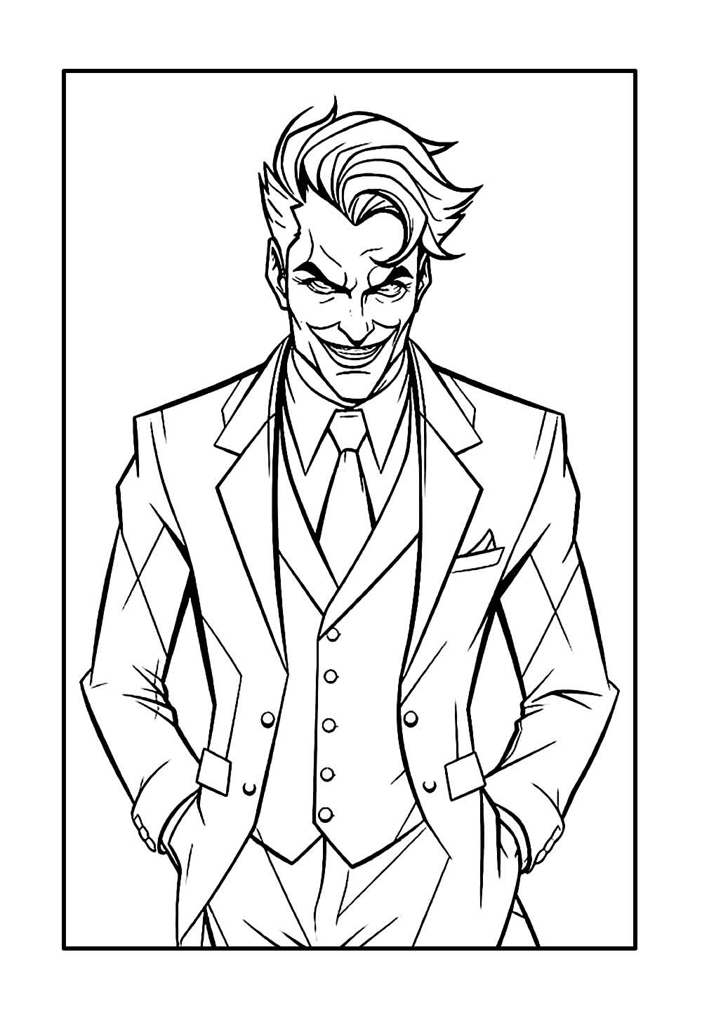 Desenho do Coringa para colorir