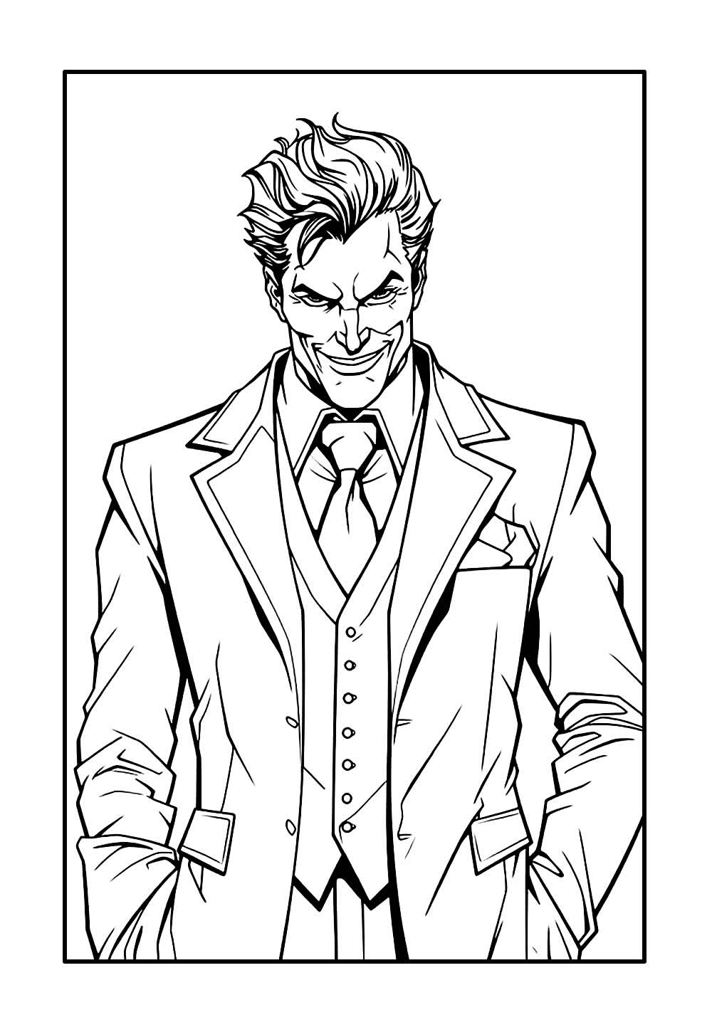 Desenho do Coringa para colorir