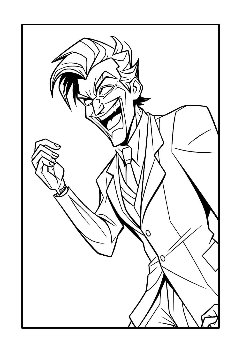 Desenhos do Coringa para colorir