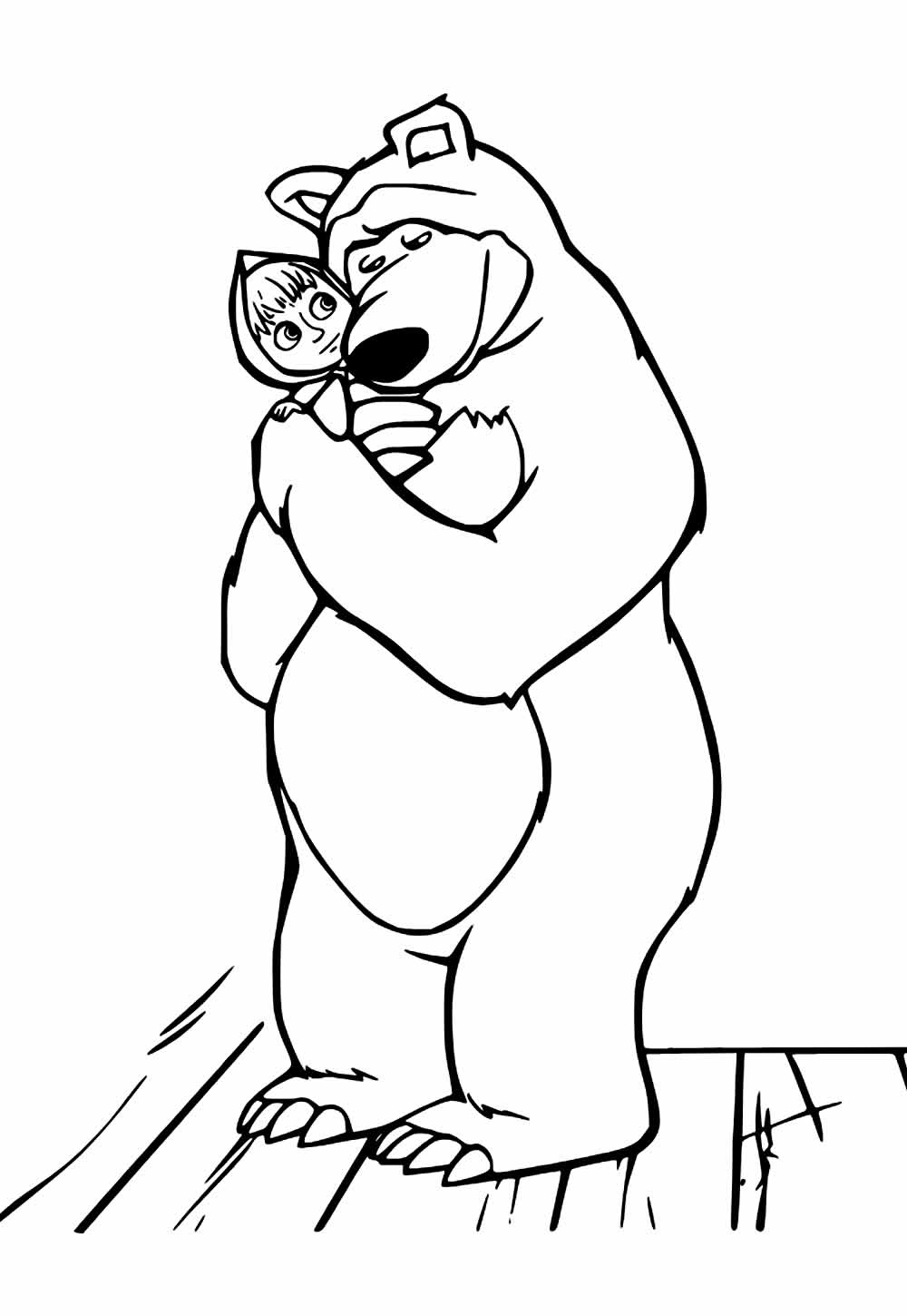 Desenho da Masha e o Urso para colorir
