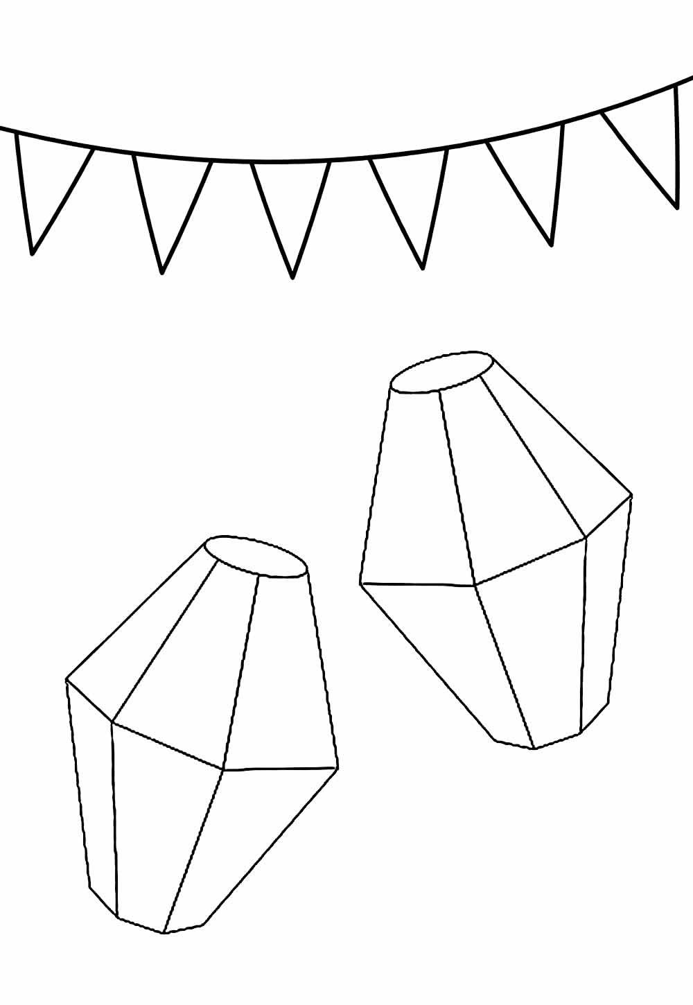 Desenho de Balões de São João para colorir