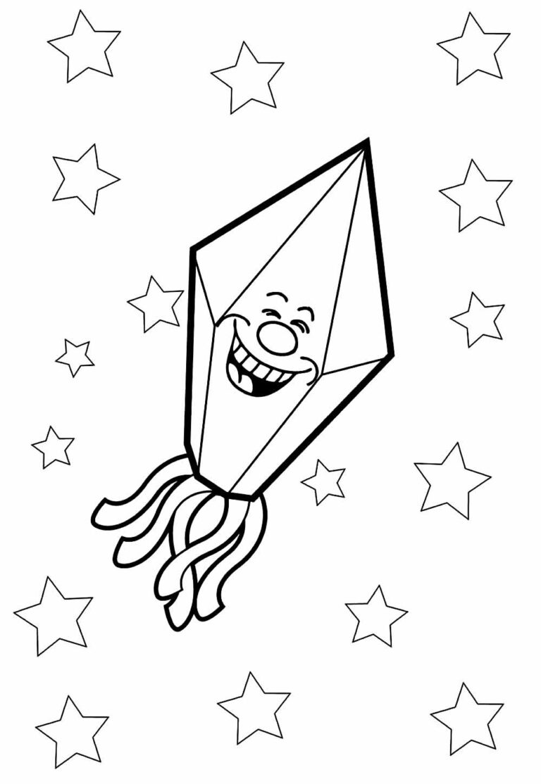 Desenhos de Balão de São João para Colorir - Tudo Para Colorir
