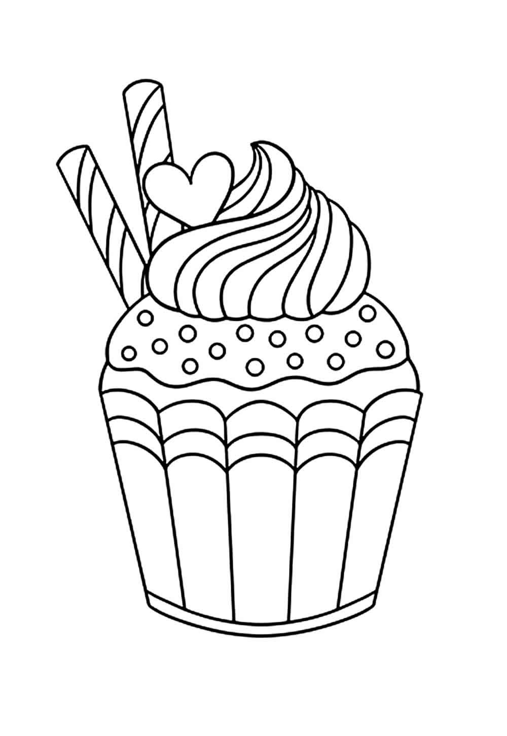 Desenho Colorir Cupcake