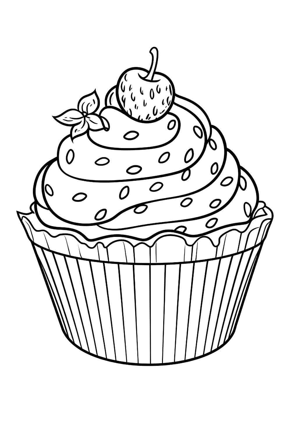 Cupcake para imprimir e colorir