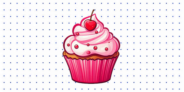 Desenhos de Cupcake para pintar