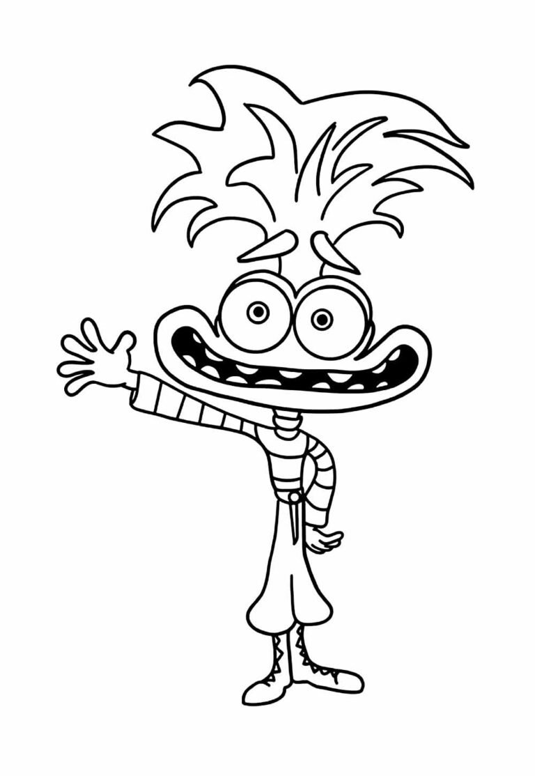 Desenhos de Divertida Mente 2 para Colorir e Pintar - Tudo Para Colorir