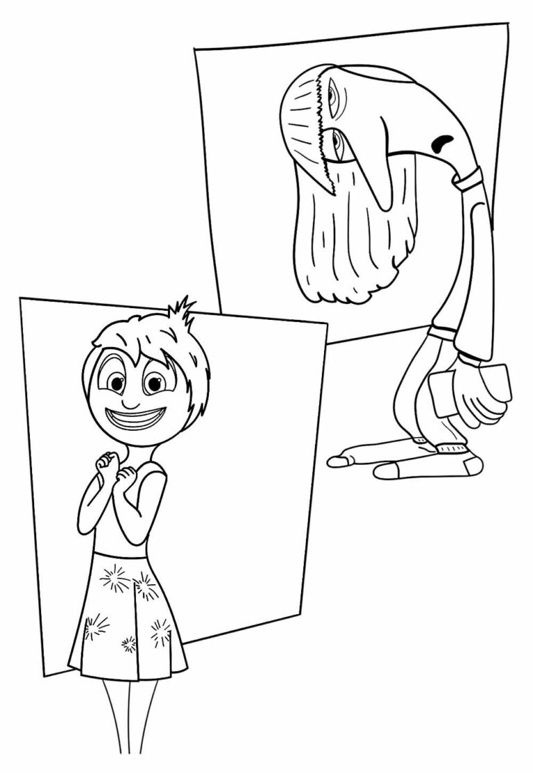 Desenhos de Divertida Mente 2 para Colorir e Pintar - Tudo Para Colorir