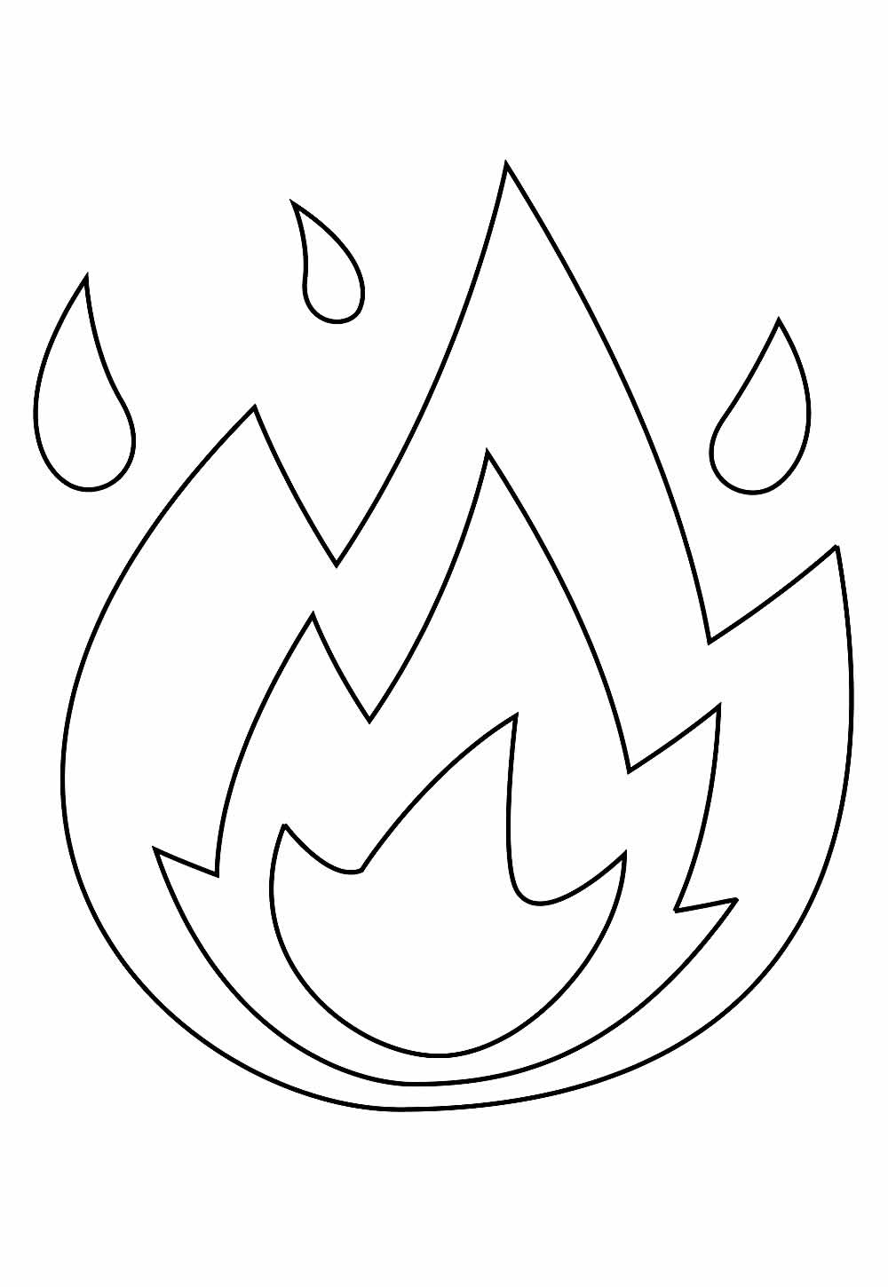 Desenho para colorir Fogo