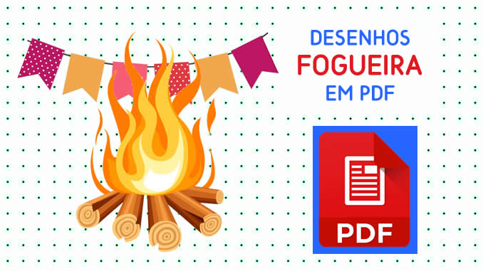 Desenhos de Fogueira de São João em PDF