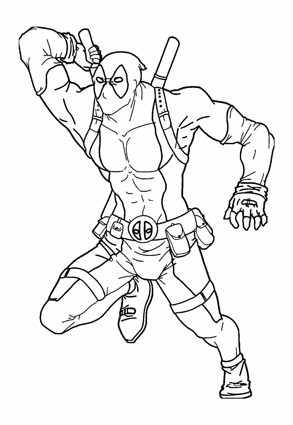 Desenho do Esquadrão Suicida para colorir - Deadpool