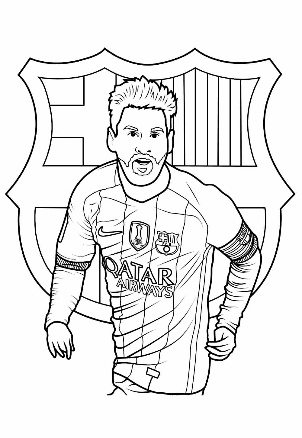 Desenho de Messi para colorir