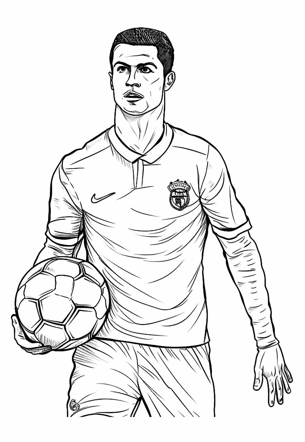 Desenho CR7 Colorir