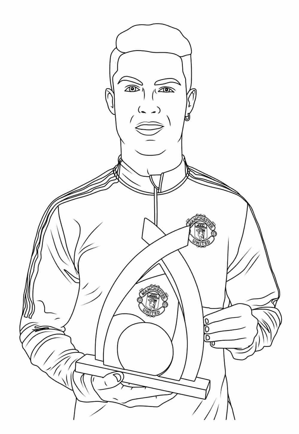 Desenho do CR7 para pintar