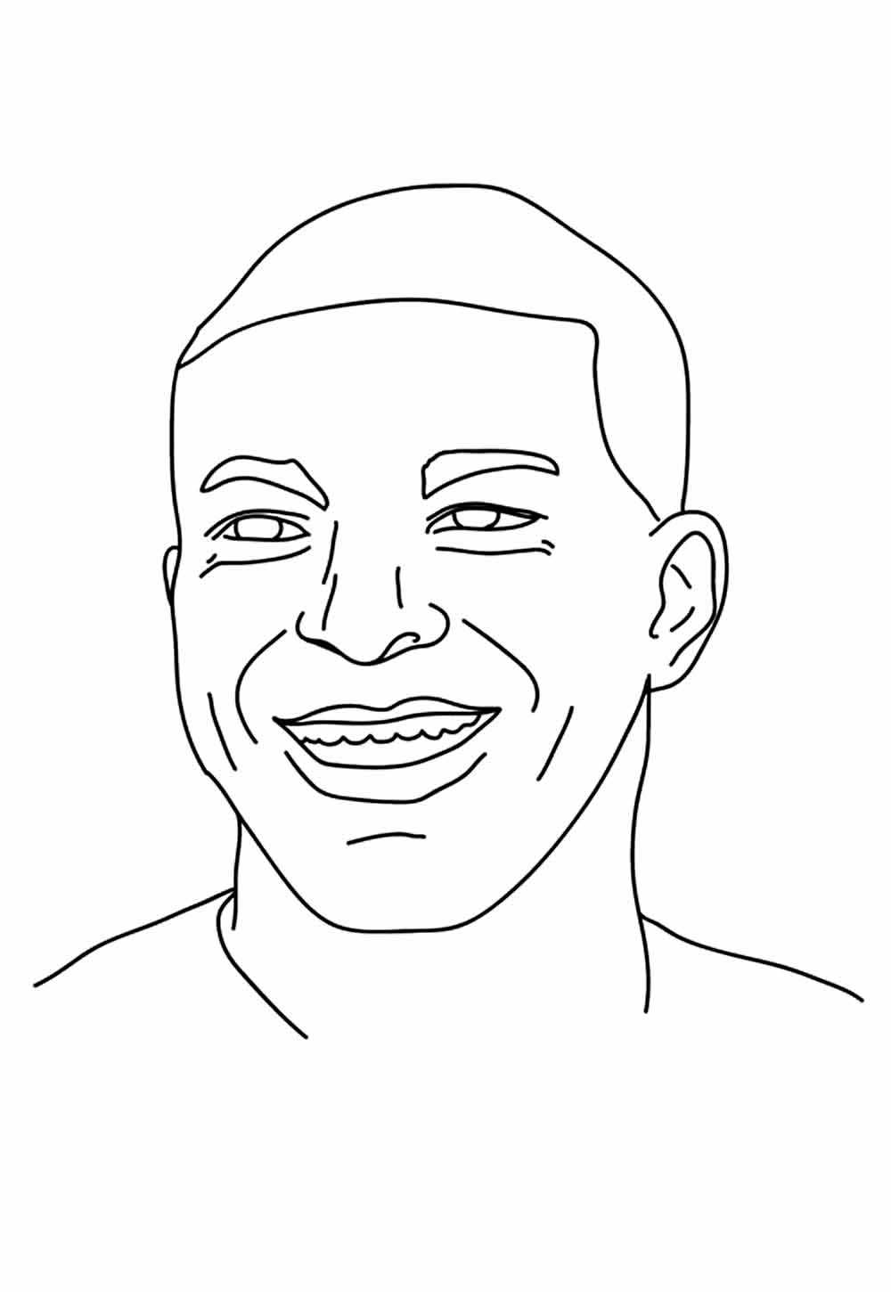 Desenhos Mbappe para pintar