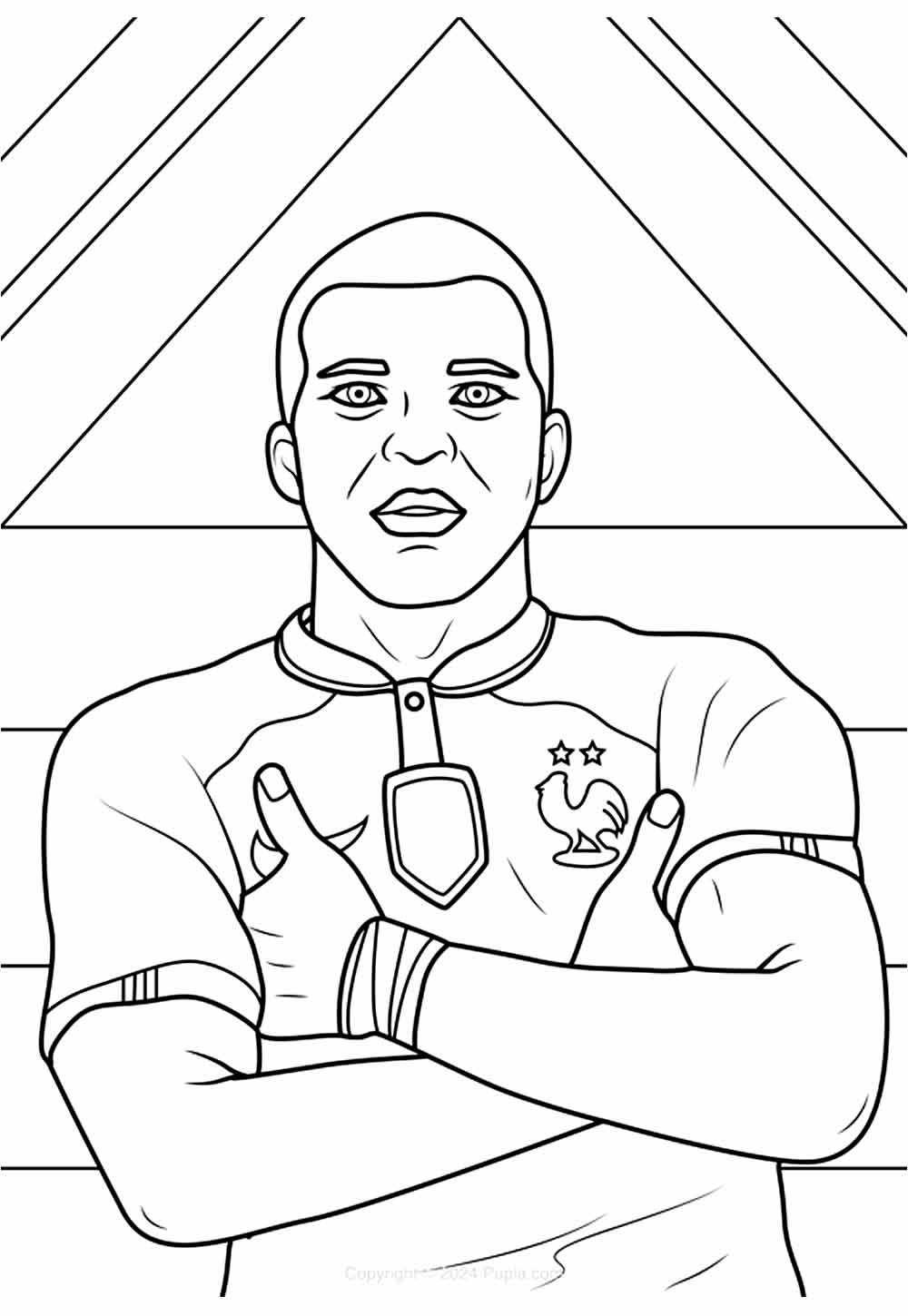 Desenhos do Mbappe para colorir