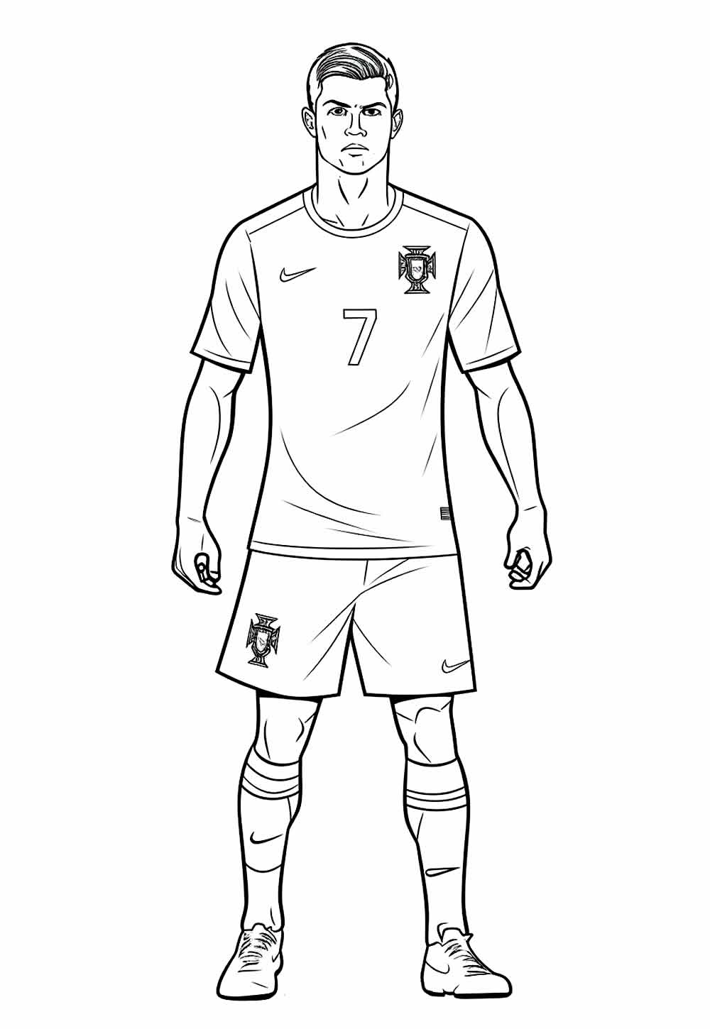 Desenho de Cristiano Ronaldo para colorir