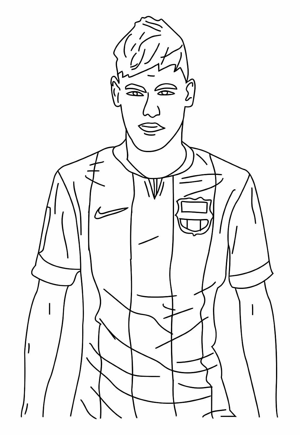 Desenho de Neymar para colorir