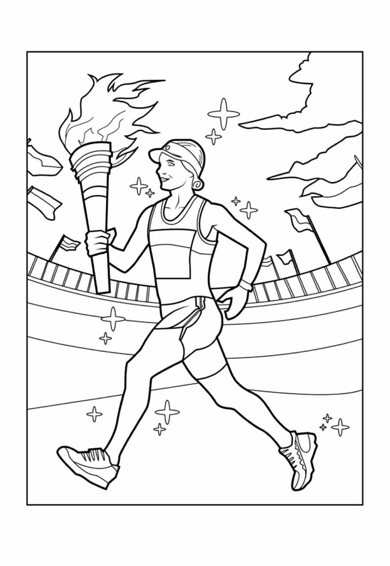 Desenhos das Olimpíadas para Colorir - Paris 2024 - Tudo Para Colorir