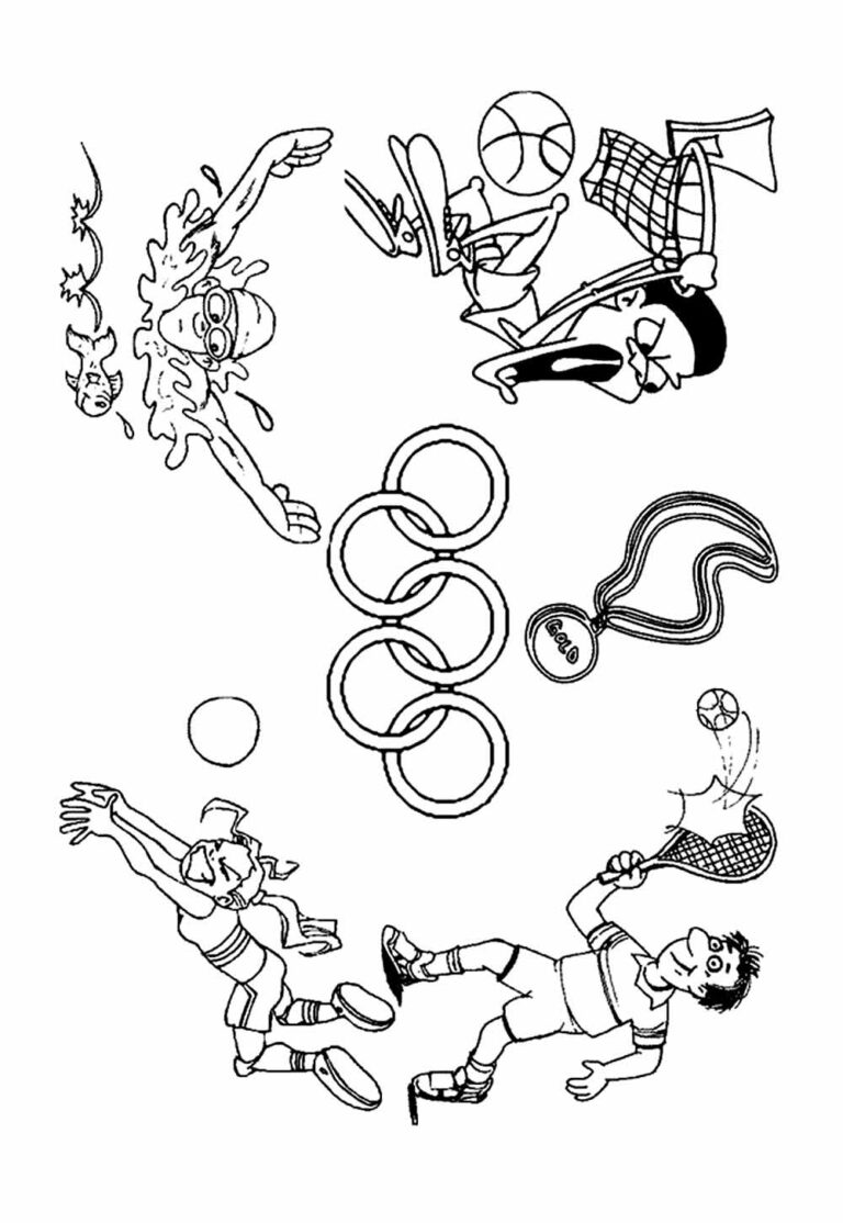 Desenhos das Olimpíadas para Colorir - Paris 2024 - Tudo Para Colorir