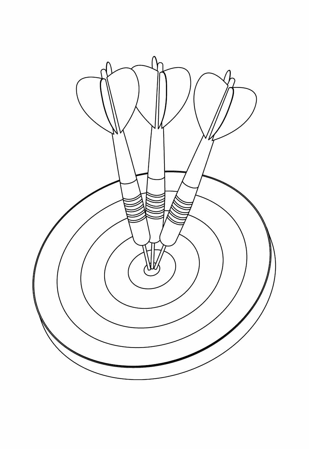 Desenho para colorir - Dardos