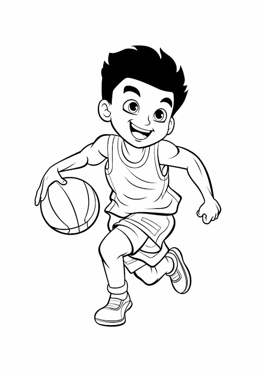 Desenho de Basquete para colorir