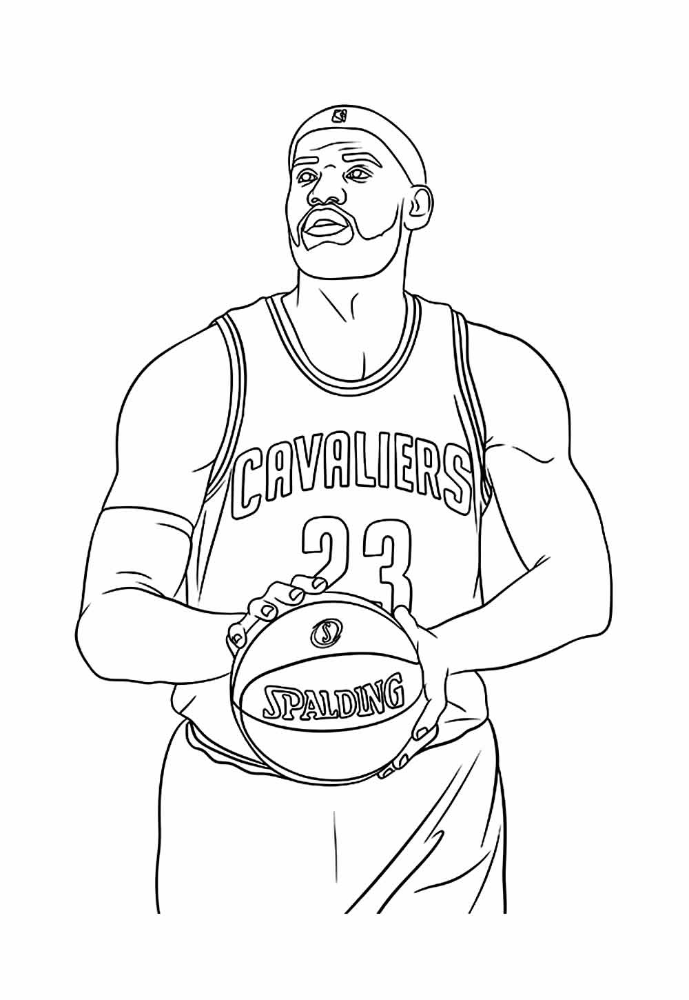 Desenho de Basquete para pintar e colorir