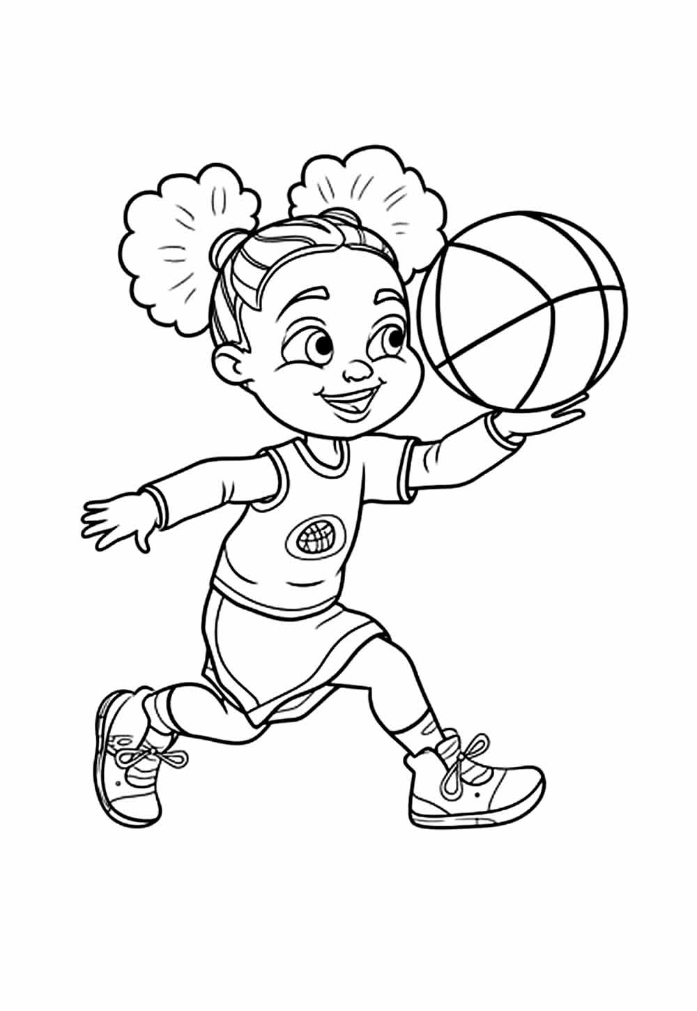 Desenho de Basquete para imprimir e pintar