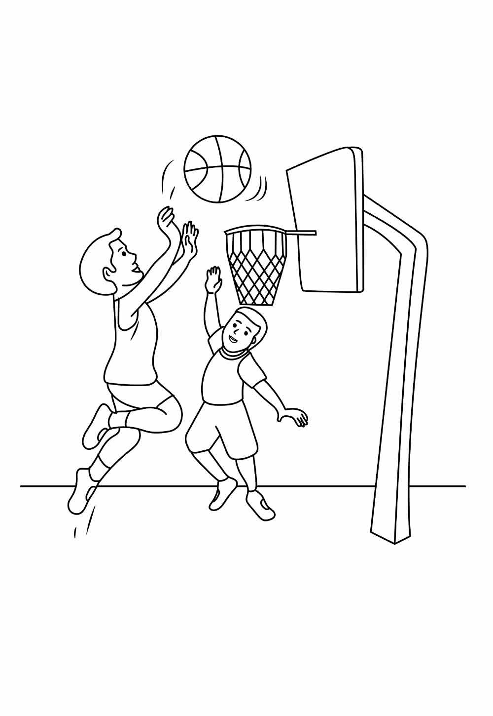 Basquete para imprimir e pintar