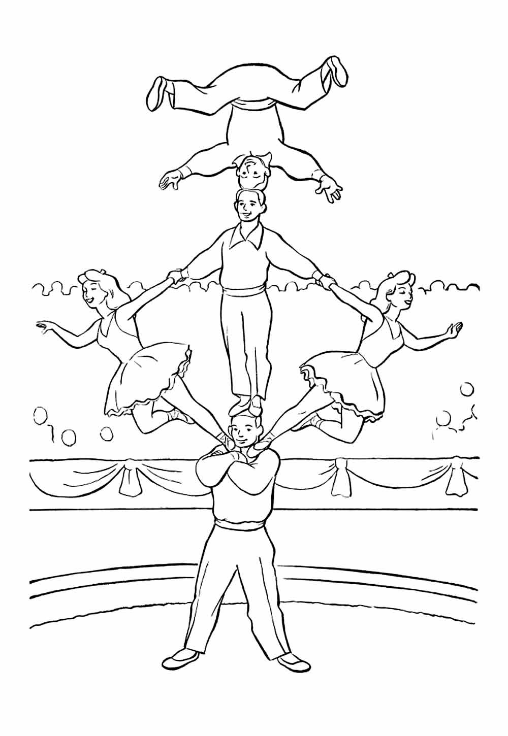 Desenho de Acrobacia - Circo