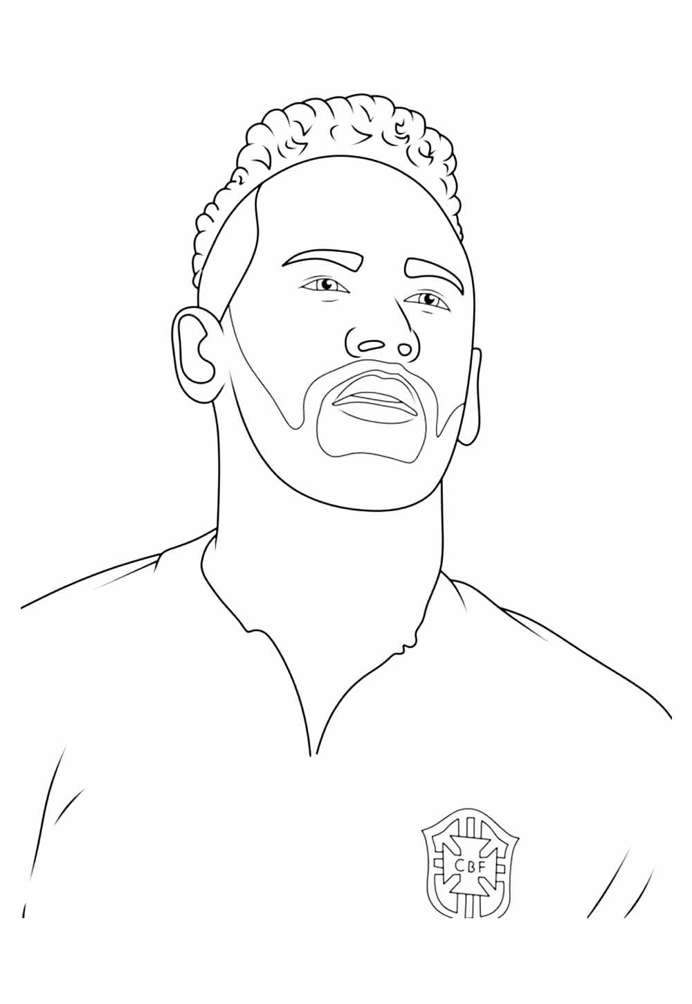 Desenho do Neymar para colorir