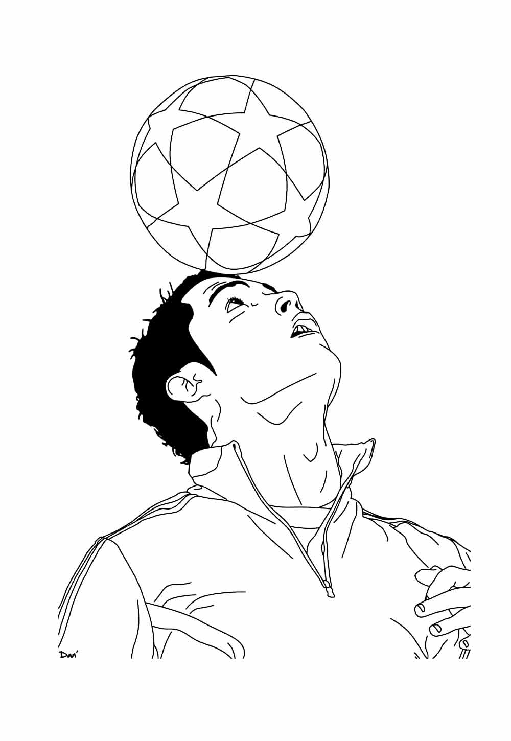 Desenho do CR7 para pintar